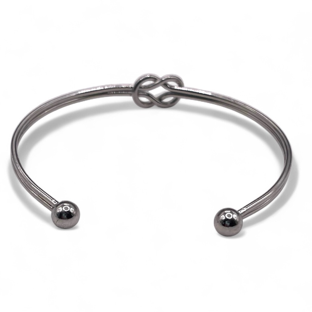 ❤️ Silver Stainless Infinity Knot Bracelet - Picture 5 of 6